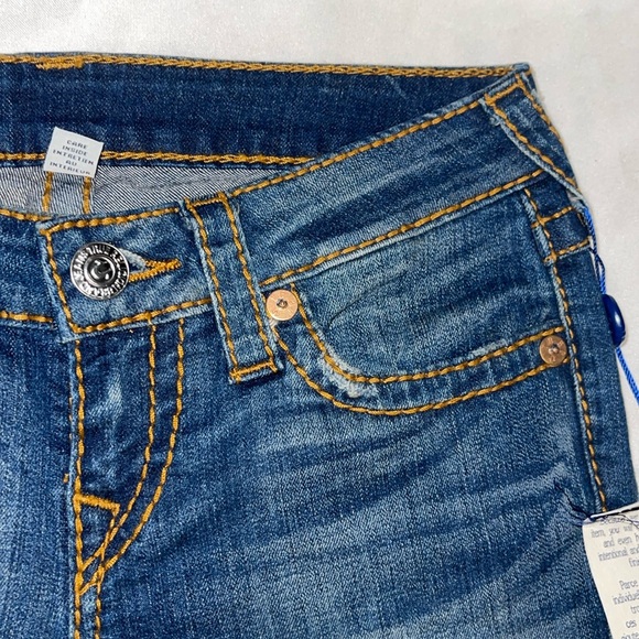 New True Religion Bootcut Flap Pocket Big T Sailing Reef Size 26 - Picture 3 of 10